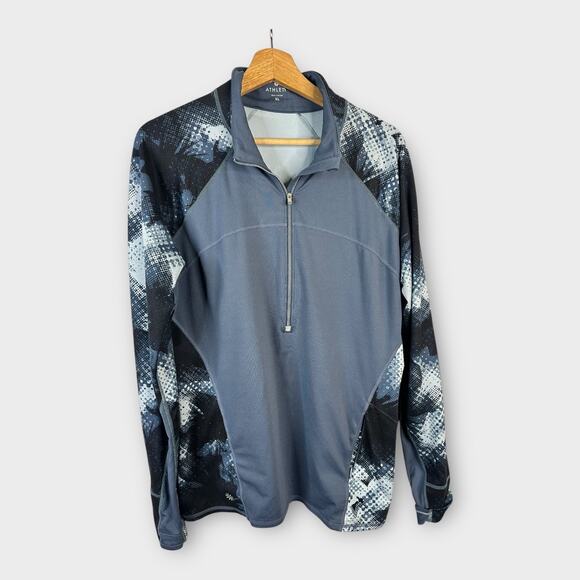 Athleta Womens size XL Running Wild Half Zip 2.0 Pullover Electro Running 152566 - Picture 2 of 10